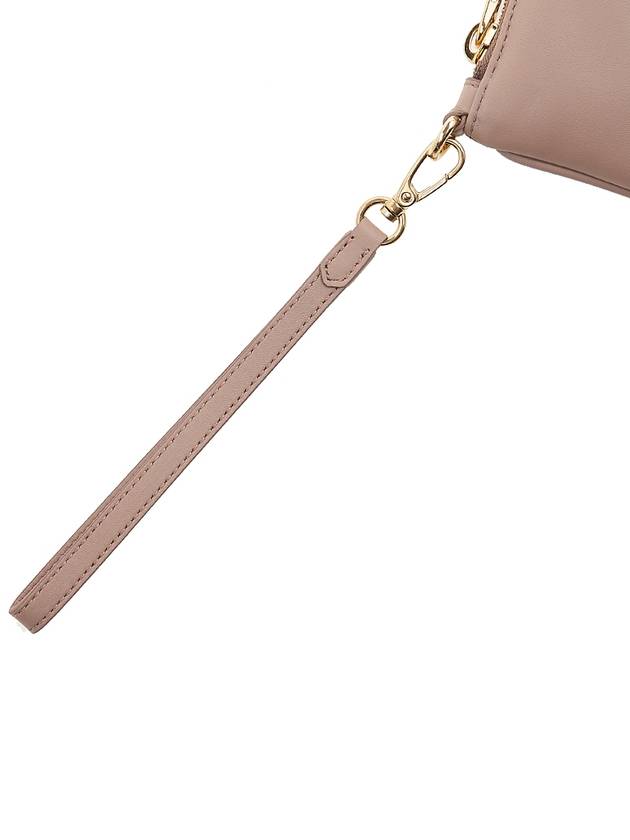 Logo Strap Leather Clutch Bag Pink - MIU MIU - BALAAN 9