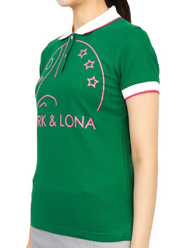 Golf New Skull Selen MLW 3A AP01 GREEN Women s Collar Short Sleeve T Shirt Regular Fit - MARK & LONA - BALAAN 3