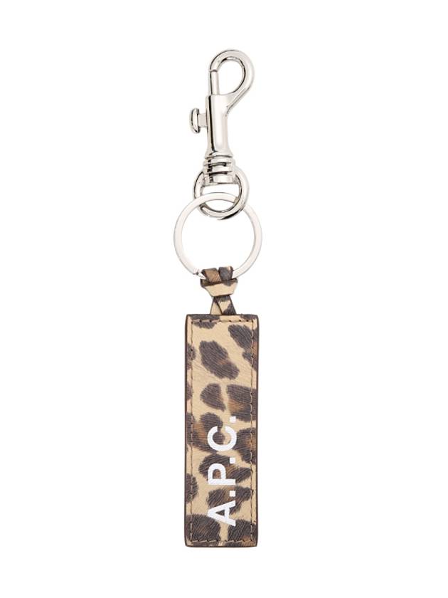 Logo Leopard Print Leather Key Holder - A.P.C. - BALAAN 1