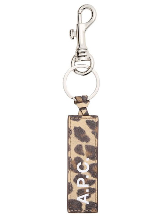 Logo Leopard Print Leather Key Holder - A.P.C. - BALAAN 1