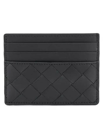 Intrecciato Leather Card Wallet Black - BOTTEGA VENETA - BALAAN 2