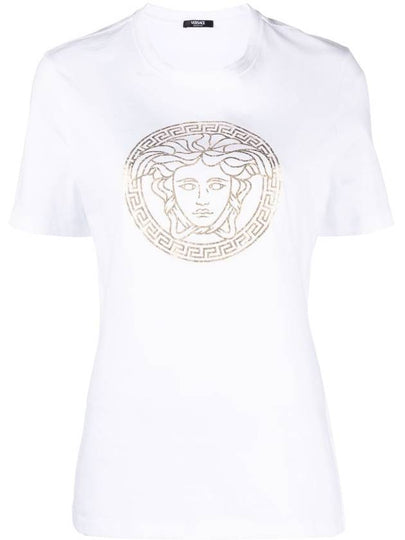 Short Sleeve T-Shirt 10142711A10145 2W110 White - VERSACE - BALAAN 2