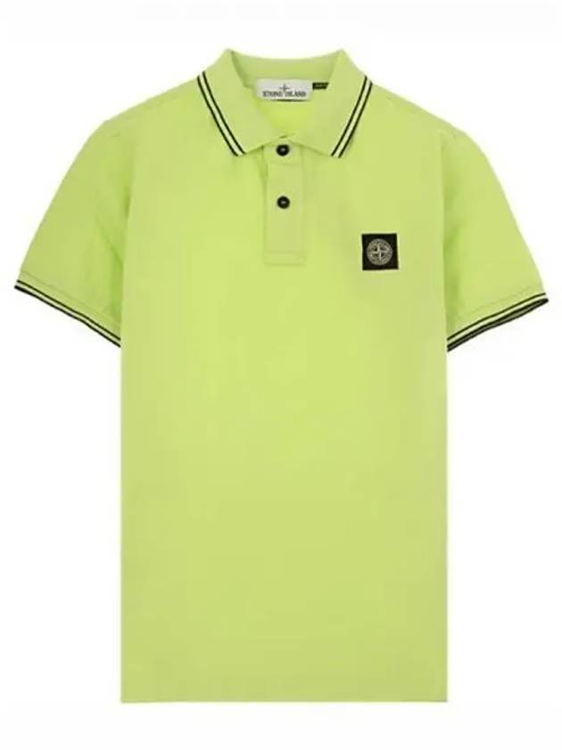 711522S18 V1051 Wafan Patch Polo T shirt Neon Men s TR 271896 - STONE ISLAND - BALAAN 1