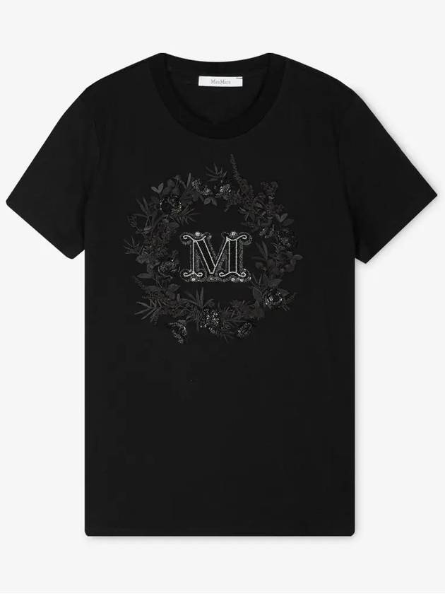 Elmo Pocket Cotton Short Sleeve T-Shirt Black - MAX MARA - BALAAN 3