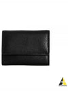 Postitch Logo Leather Key Holder Wallet Black - MAISON MARGIELA - BALAAN 2