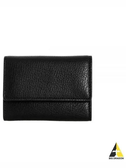 Postitch Logo Leather Key Holder Wallet Black - MAISON MARGIELA - BALAAN 2