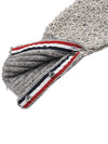 4 Bar Stripe Melange Effect Wool Knit Top Grey - THOM BROWNE - BALAAN 8