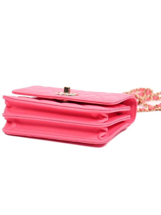 CC Lambskin Chain Mini Cross Bag Hot Pink - CHANEL - BALAAN 10