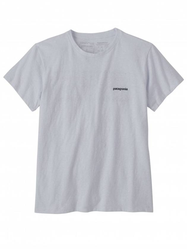 Women's P 6 Logo Short Sleeve T-Shirt White - PATAGONIA - BALAAN 2