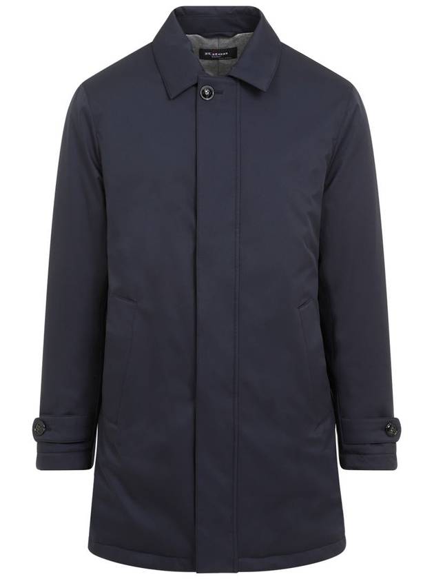 Single Breasted Straight Hem Zip-Up Jacket Navy - KITON - BALAAN 2