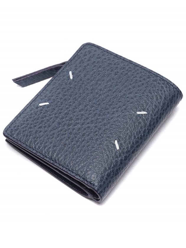 Signature Stitch Zipper Pocket Half Wallet Navy - MAISON MARGIELA - BALAAN 6