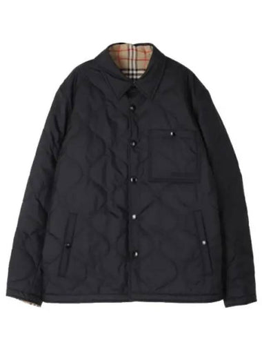 Reversible vintage check quilted overshirt - BURBERRY - BALAAN 1