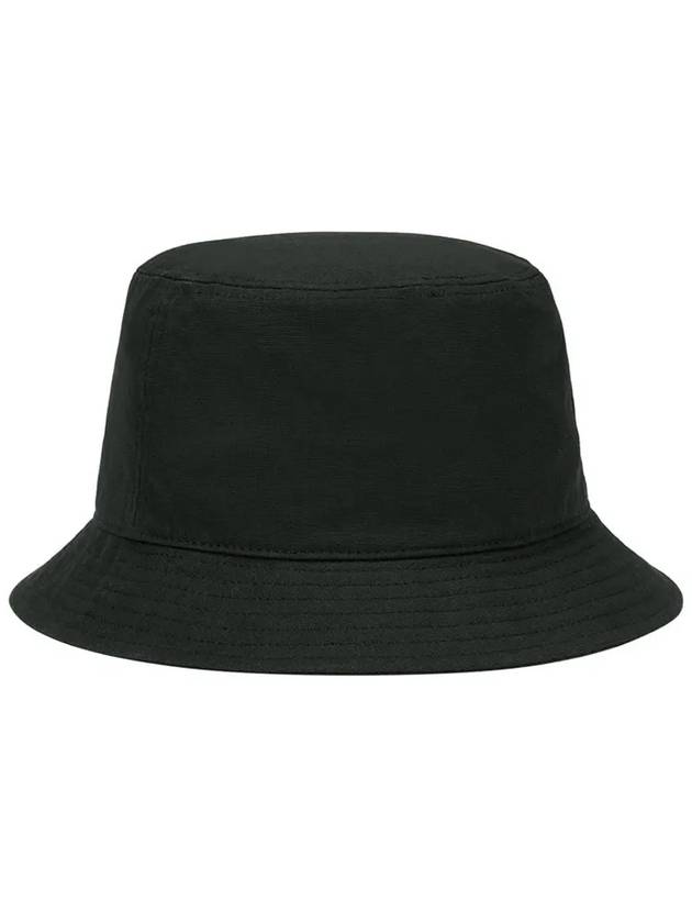 Embroidered Logo Cotton Bucket Hat Black - STONE ISLAND - BALAAN 4