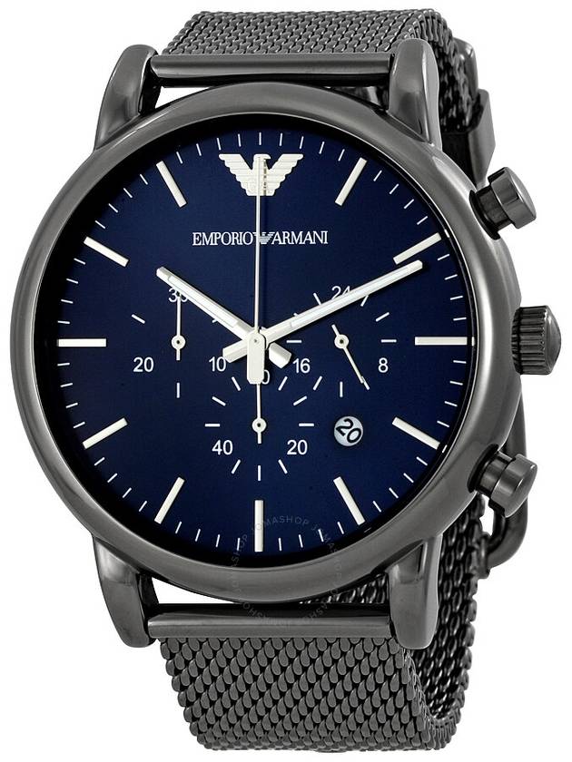 Chronograph Metal Watch Navy - EMPORIO ARMANI - BALAAN 2