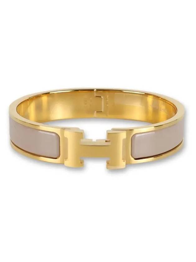 Clic H Bracelet Gold Marron Glace - HERMES - BALAAN 2