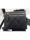 Classic Small Flap Grained Calfskin Gold Metal Black - CHANEL - BALAAN 3