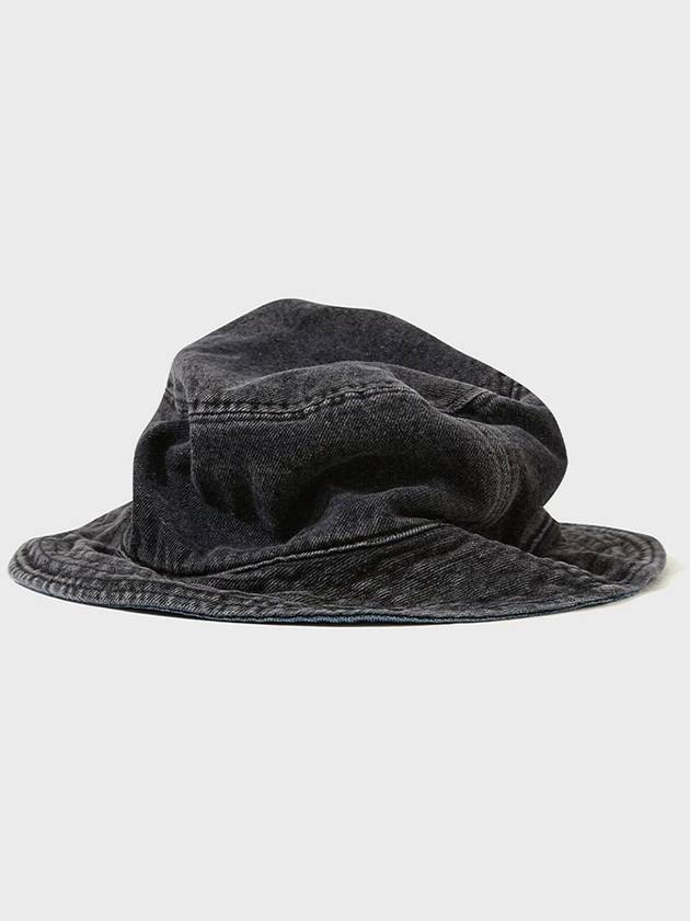 Vintage Washed Reversible Denim Bucket Hat Deep Blue Black - FFEFF STUDIO - BALAAN 3