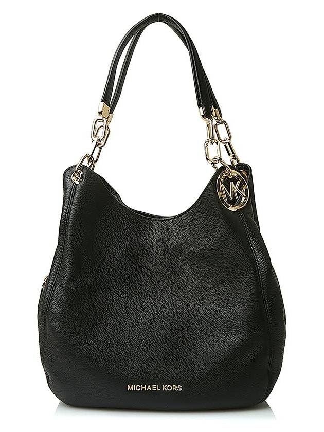 Lillie Large Pebbled Leather Shoulder Bag Black - MICHAEL KORS - BALAAN 2