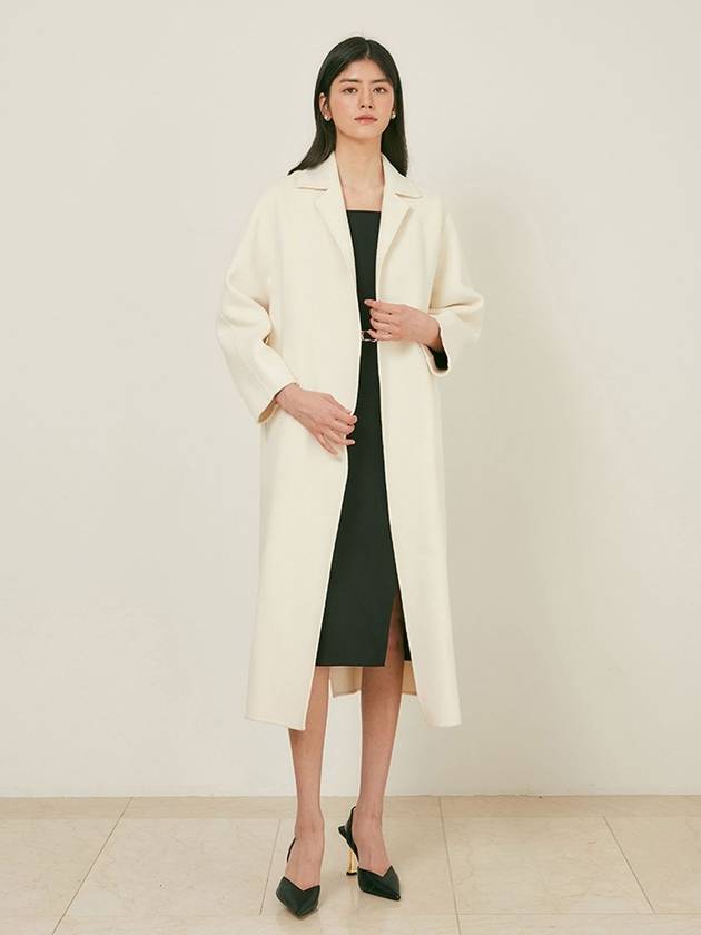 Alice Cashmere Blended Handmade Oversized Coat Ivory - AME - BALAAN 5