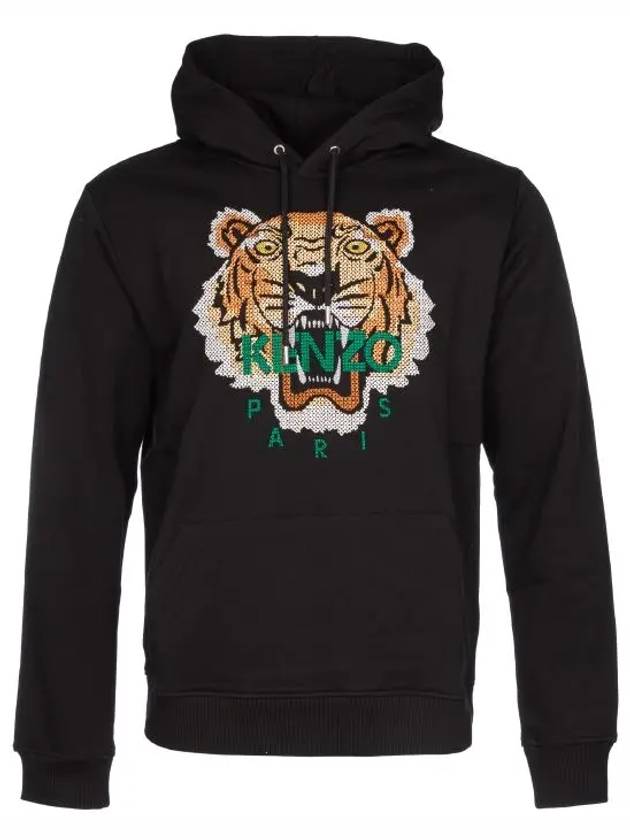 Tiger Cross Stitch Hood Black 5SW341 4XD 99 - KENZO - BALAAN 1