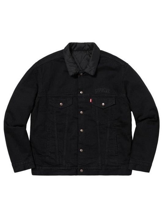 18FW Levi's Quilted Reversible Trucker Jacket LEVI'S QUILTED REVERSIBLE TRUCKER JACKET - SUPREME - BALAAN 1