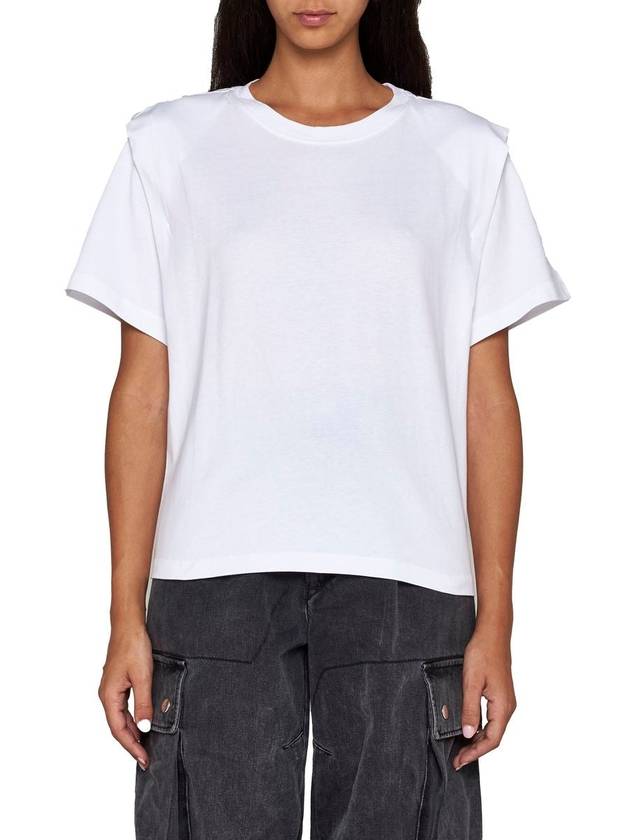 Women's Zelitos Cotton Short Sleeve T-Shirt White - ISABEL MARANT - BALAAN 6