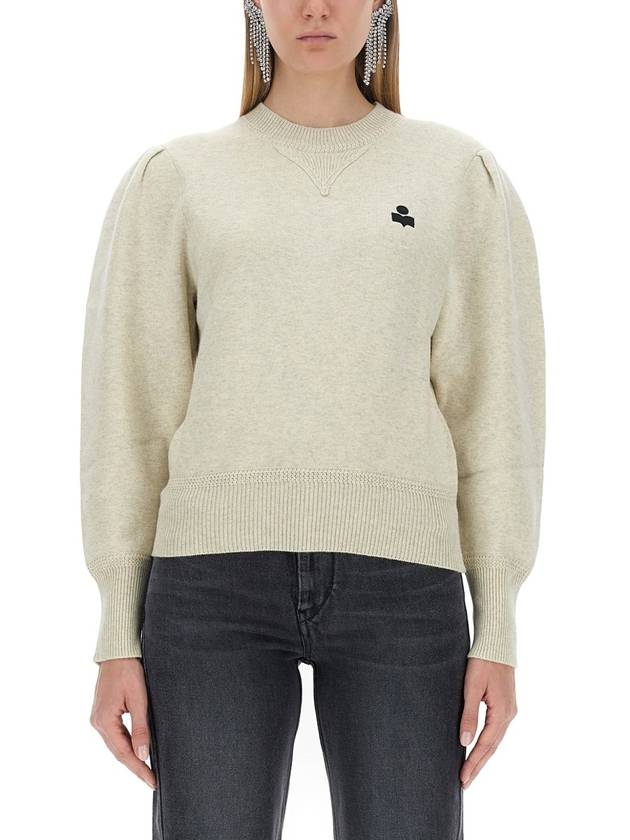 Women's Kelaya Logo Patch Knit Top Ecru - ISABEL MARANT ETOILE - BALAAN 3