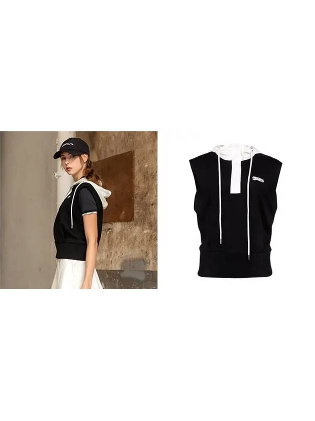 Golf Tennis Women s Hooded Color Matching Vest Black - AVAVE - BALAAN 3