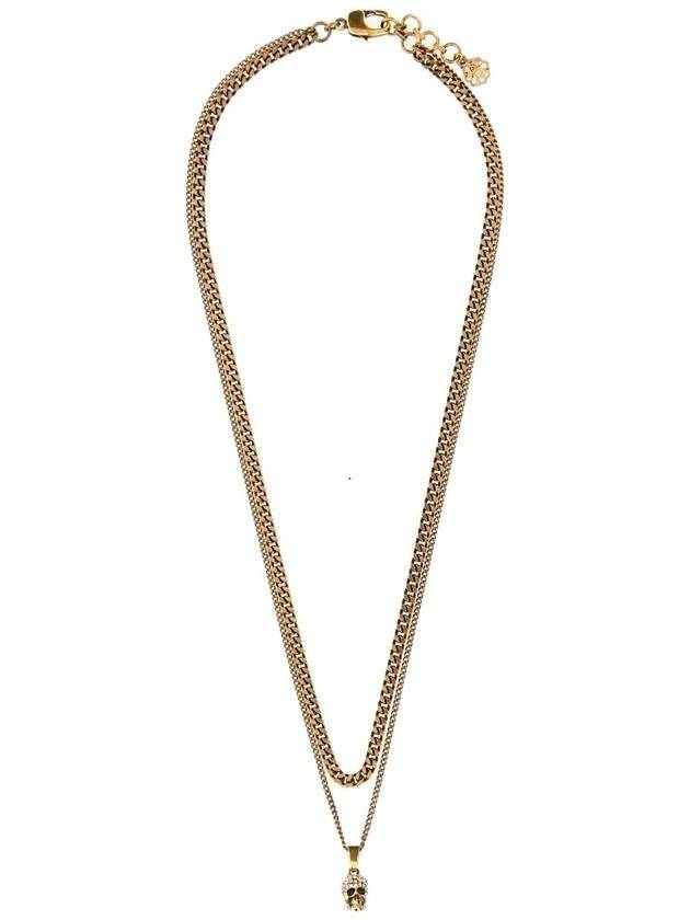 Double Skull Necklace Gold - ALEXANDER MCQUEEN - BALAAN 2