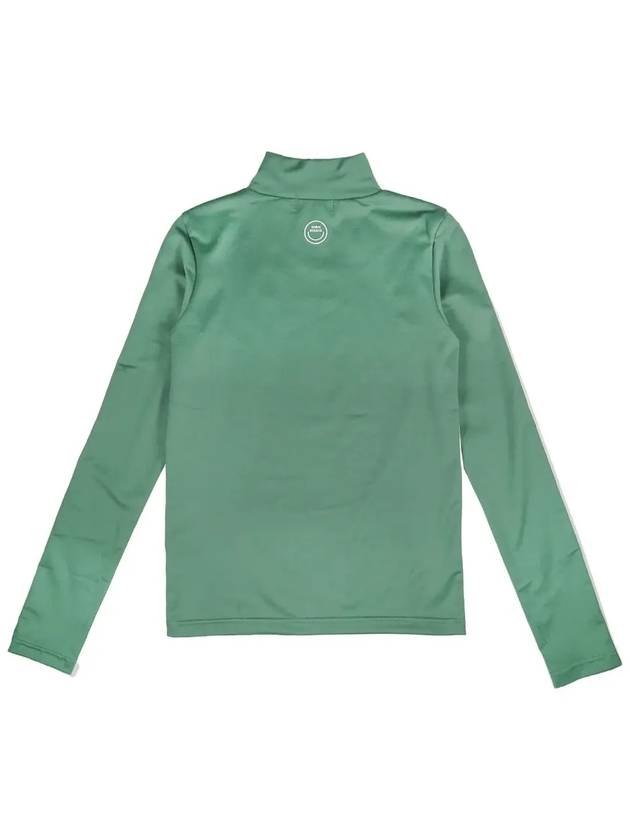 HALF & HALF half-neck color combination t-shirtWHITE GREEN - MONBIRDIE GOLF - BALAAN 3