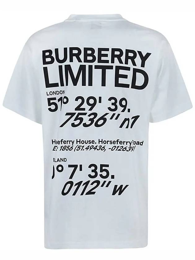 Back Logo Short Sleeve T-Shirt White - BURBERRY - BALAAN 4