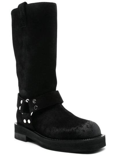 3Juin Suede Calf Leather Demi Knee-High Boots - 3JUIN - BALAAN 2