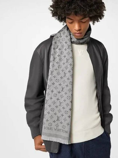 Monogram Essential Scarf Grey - LOUIS VUITTON - BALAAN 2