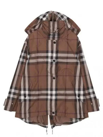 Check Reconstructed Hooded Jacket - BURBERRY - BALAAN 1