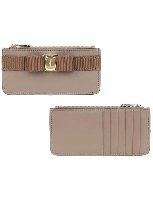 Vara Bow Card Holder Caraway Seed - SALVATORE FERRAGAMO - BALAAN 2