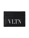 VLTN Logo Print Card Wallet Black - VALENTINO - BALAAN 3