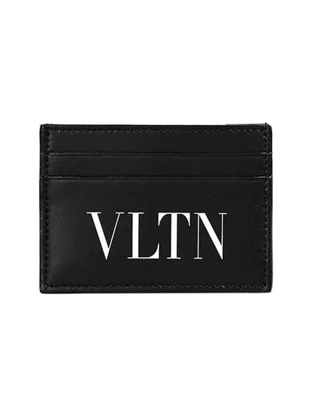 VLTN Logo Print Card Wallet Black - VALENTINO - BALAAN 2