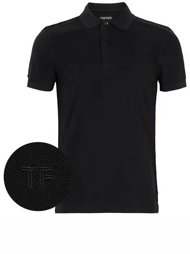 Short Sleeve Polo Shirt Black - TOM FORD - BALAAN 2