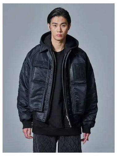 Jersey Hood Detachable Out Pocket Work MA 1 Jumper Black Domestic Product GM0024092314760 - JUUN.J - BALAAN 1