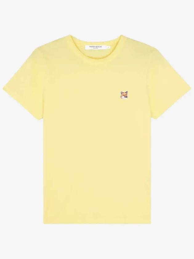 Fox Head Patch Short Sleeve T-Shirt Soft Yellow - MAISON KITSUNE - BALAAN 2