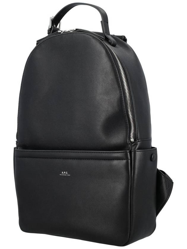 Nino Recycled Leather Backpack Black - A.P.C. - BALAAN 4