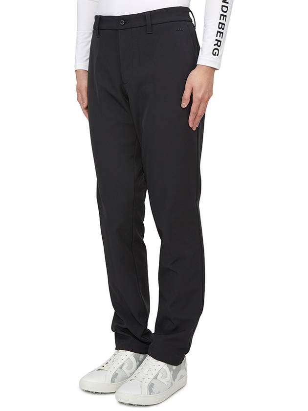 Ellott Bonded Fleece Straight Pants Black - J.LINDEBERG - BALAAN 3