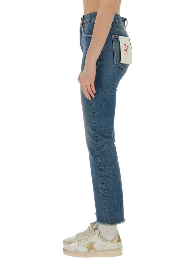 Crop Flared Jeans Blue - GOLDEN GOOSE - BALAAN 4