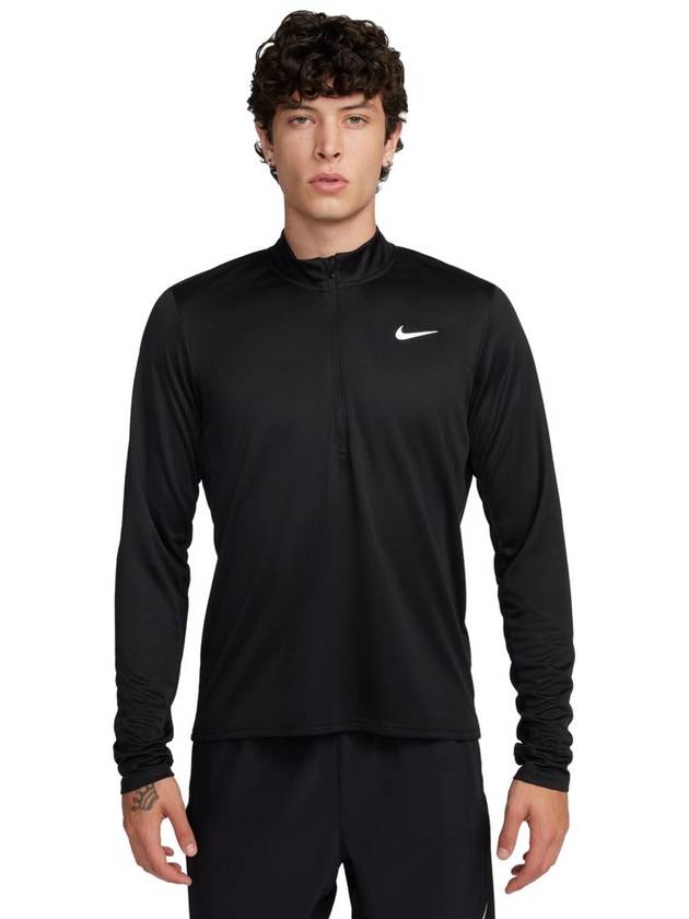 Men's Dry Fit Pacer Half Zip Long Sleeves T Shirt Black - NIKE - BALAAN 3