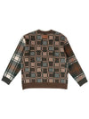 Men's Check Knit Pullover Green I1WN02GR - IOEDLE - BALAAN 4