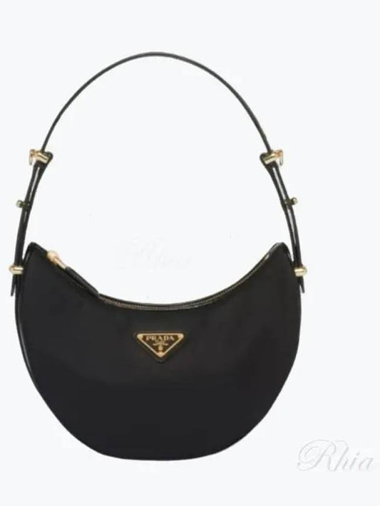 Arque Re-Nylon Leather Shoulder Bag Black - PRADA - BALAAN 2