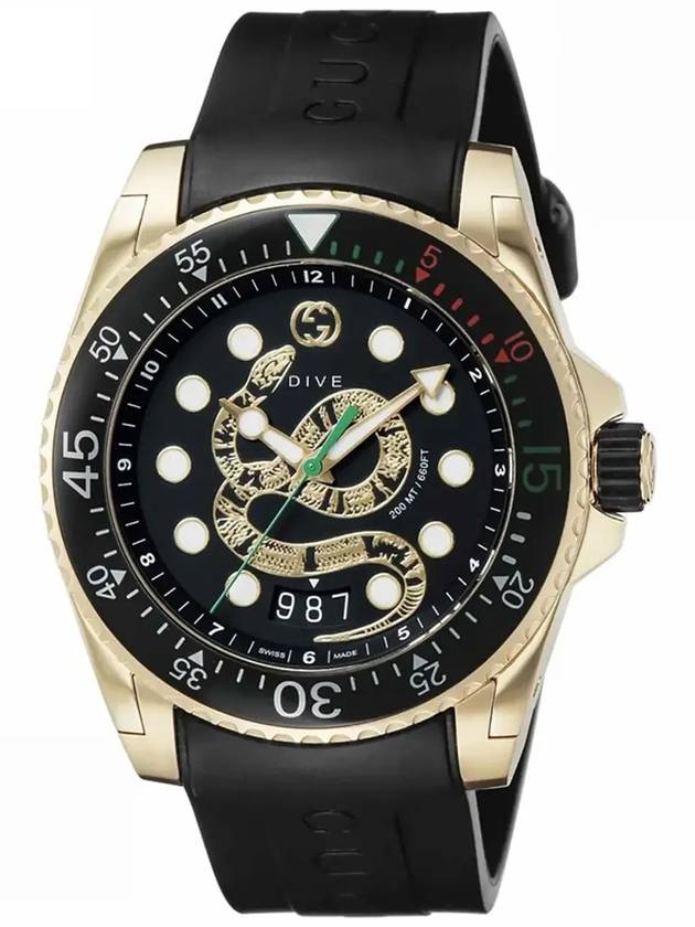 Men's Dive King Snake Watch Black - GUCCI - BALAAN 4