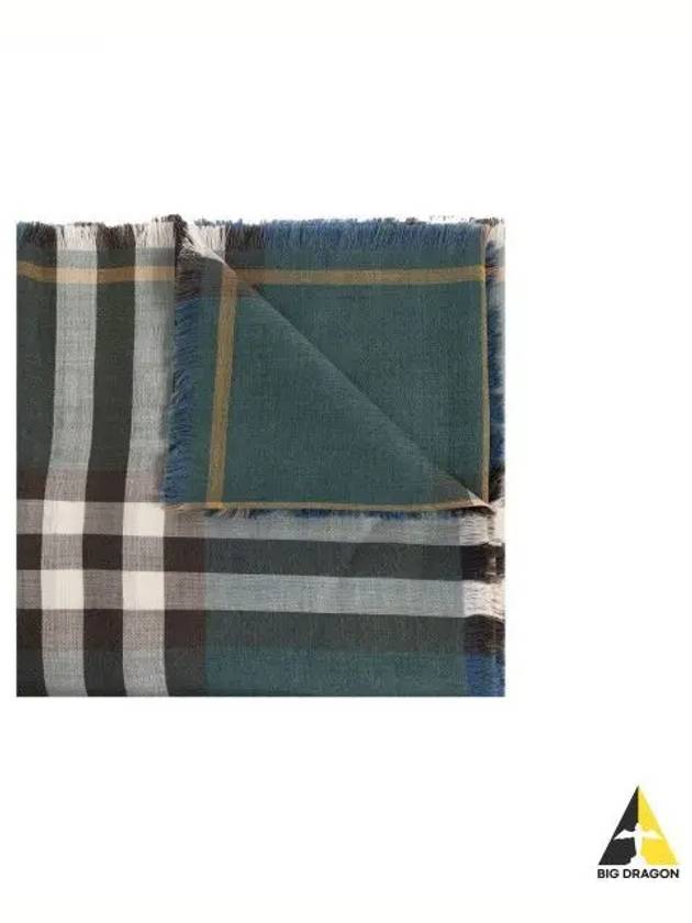 Vintage Check Fringe Scarf Green - BURBERRY - BALAAN 2