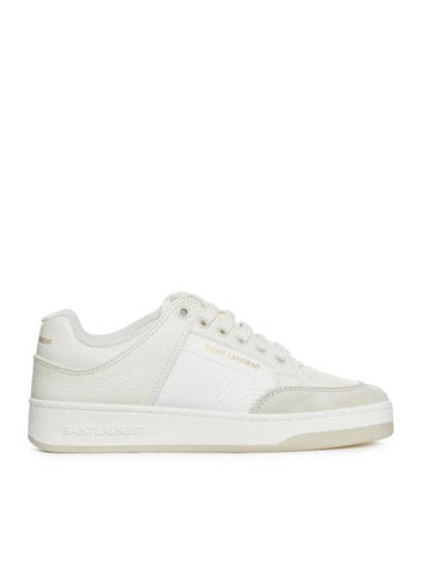 Logo Print Low Top Sneakers White - SAINT LAURENT - BALAAN 1