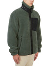 Men's Sagrek Shearling Fleece Zip-Up Jacket Green - MOOSE KNUCKLES - BALAAN 5